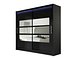 Garderobeskap Closico Pallor III (Svart)