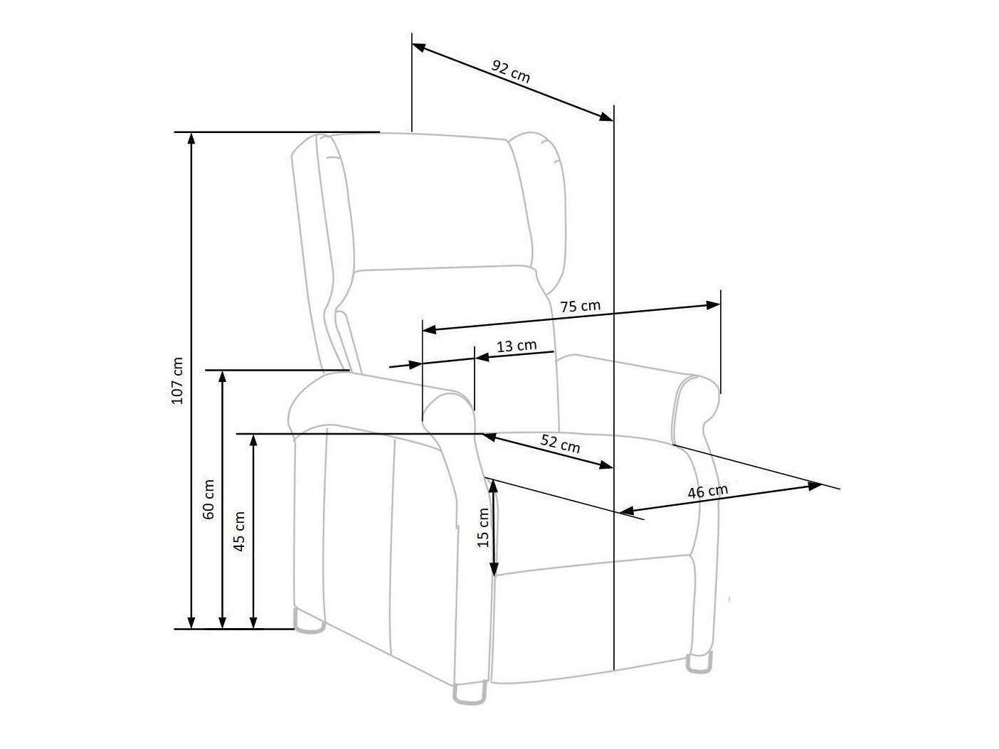 Reclinerlenestol Houston 854 (Beige)