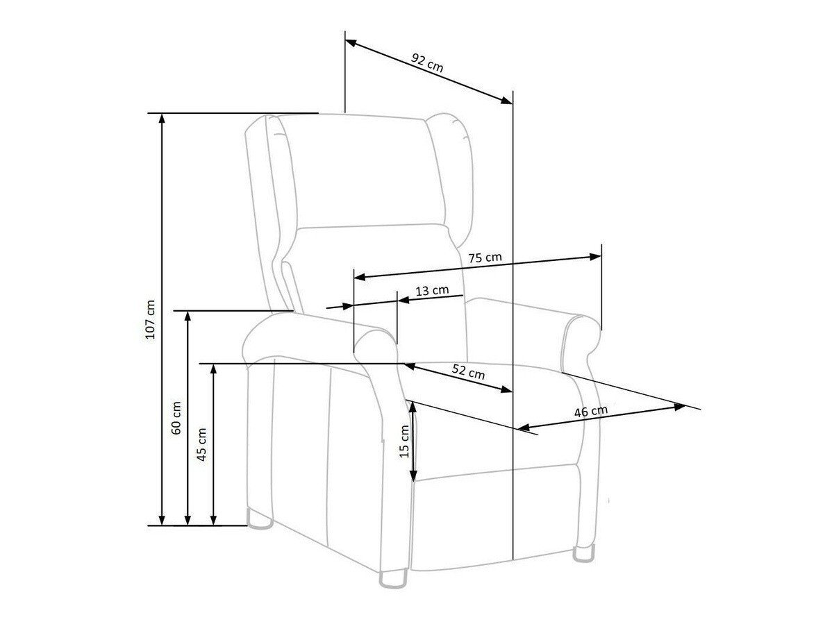 Reclinerlenestol Houston 878 (Bluvel 14)