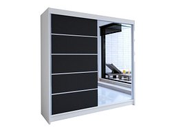 Garderobeskap Closico Cavaris III (Hvit + Svart)