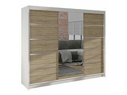 Garderobeskap Closico Durion IV (Hvit + Sonoma eik)