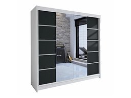 Garderobeskap Closico Cavaris V (Hvit + Svart)