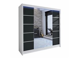 Garderobeskap Closico Cavaris V (Hvit + Svart)
