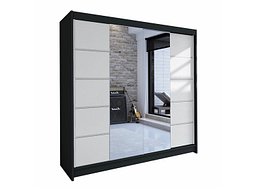 Garderobeskap Closico Cavaris V (Svart + Hvit)