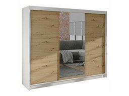 Garderobeskap Closico Durion I (Artisan eik + Hvit)