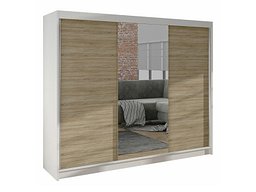 Garderobeskap Closico Durion I (Hvit + Sonoma eik)