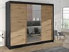 Garderobeskap Closico Durion I (Svart + Artisan eik)