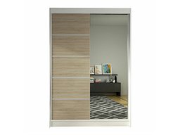Garderobeskap Closico Salvor III (Hvit + Sonoma eik)