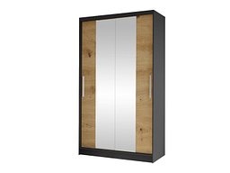 Garderobeskap Closico Structor II (Svart + Artisan eik)