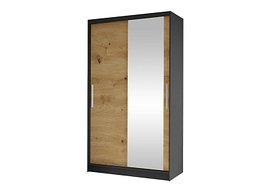 Garderobeskap Closico Structor VI (Svart + Artisan eik)