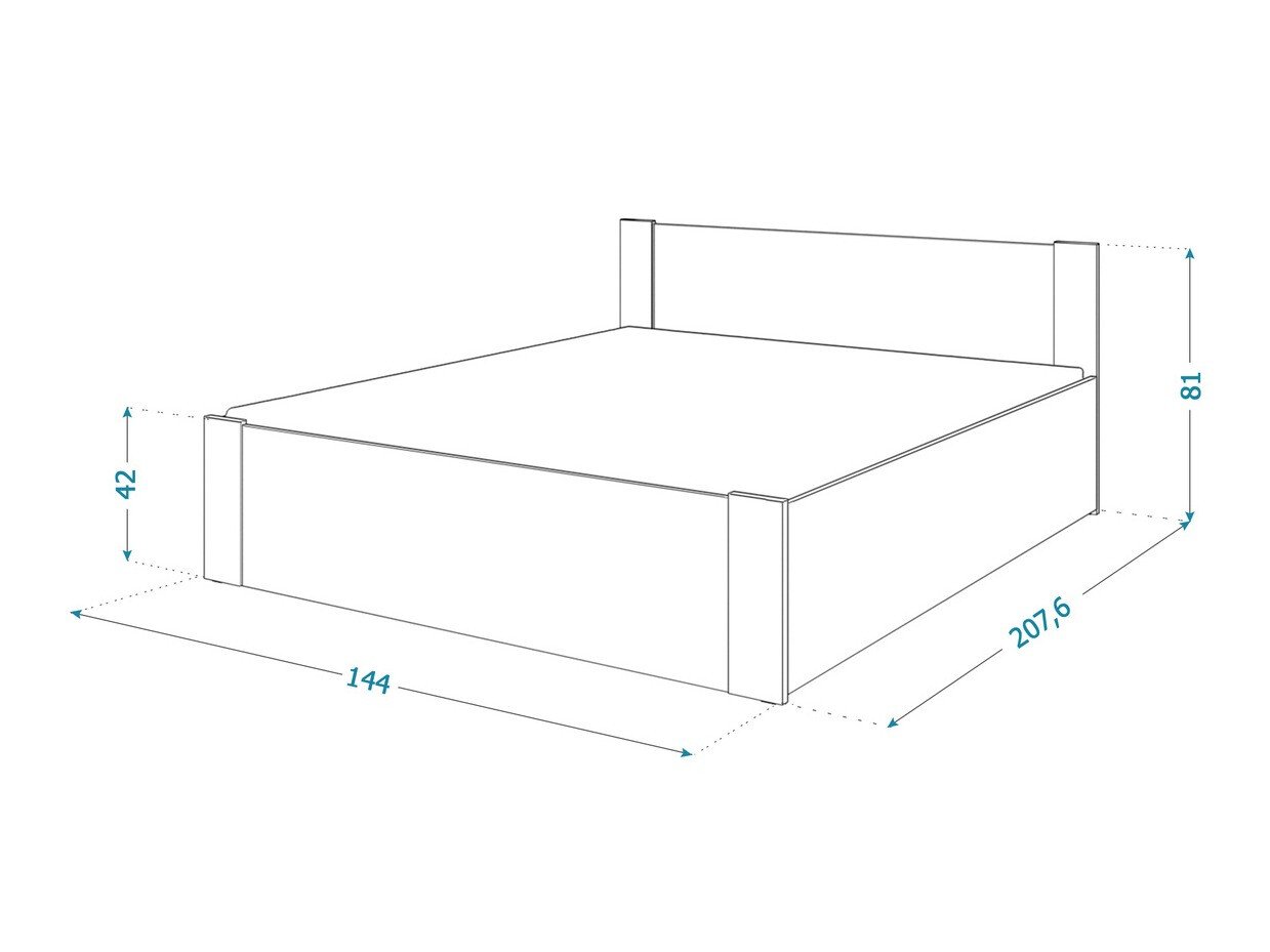 Seng Aurora 154 (Hvit + Furu)
