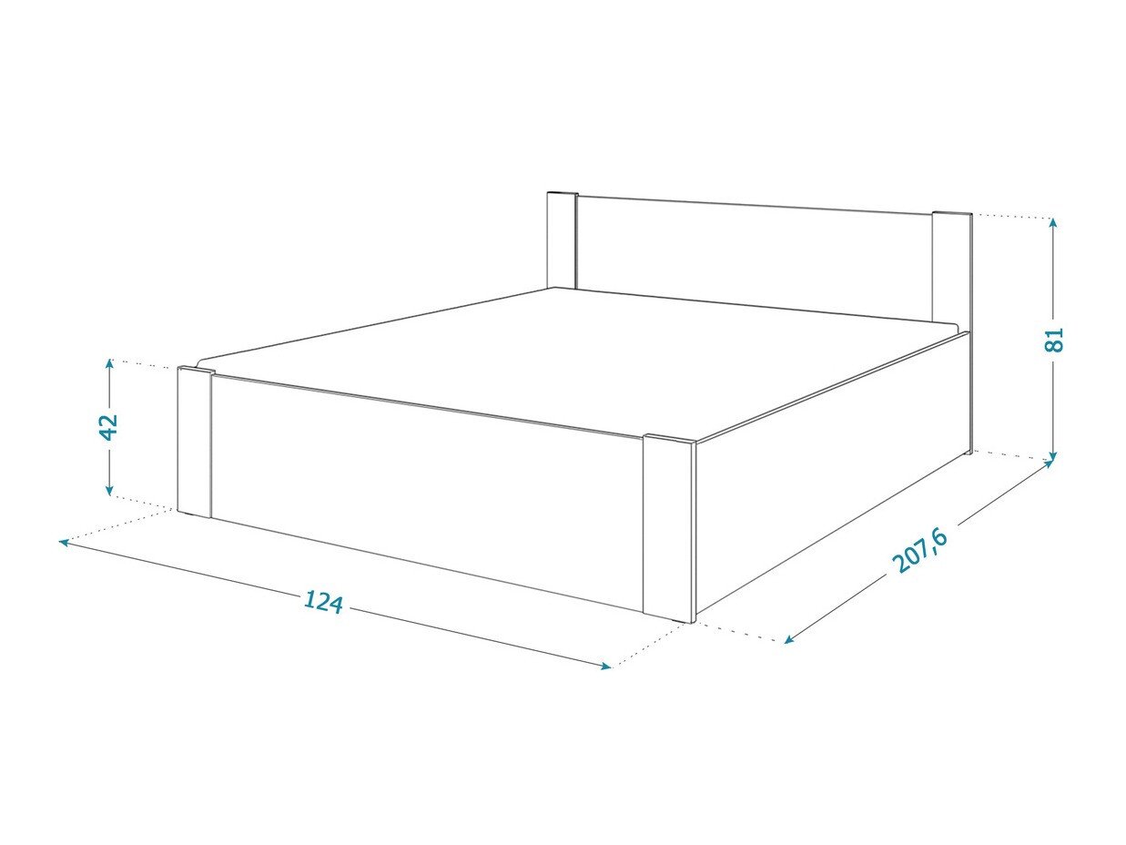 Seng Aurora 155 (Hvit + Furu)