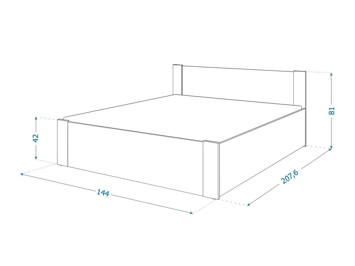 Seng Aurora 155 (Hvit + Furu)
