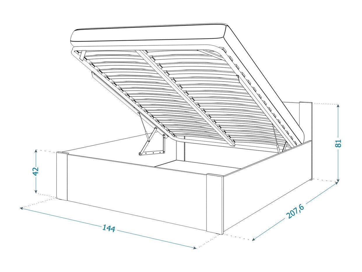 Seng Aurora 155 (Hvit + Furu)