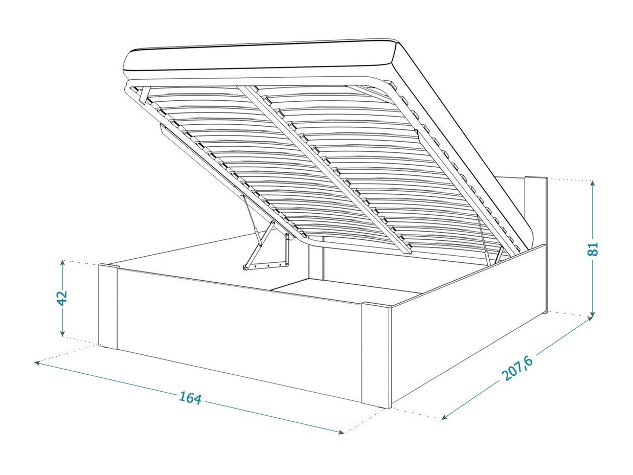 Seng Aurora 155 (Hvit + Furu)