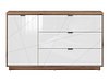 Kommode Fivale 100 (Mørk Delano eik + Høyglans hvit)