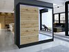 Garderobeskap Closico Cavaris III (Svart + Artisan eik)