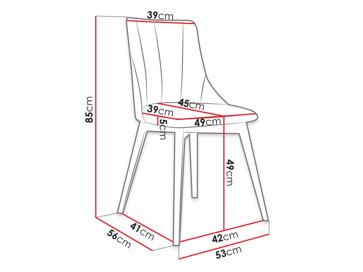 Stol Racine 114 (Svart + Magic Velvet 2225)