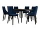 Spisegruppe Racine 139 (Svart + Magic Velvet 2216)
