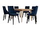 Spisegruppe Racine 139 (Svart + Magic Velvet 2216)