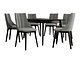 Spisegruppe Racine 139 (Svart + Magic Velvet 2217)