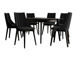 Spisegruppe Racine 139 (Svart + Magic Velvet 2219)