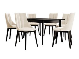 Spisegruppe Racine 139 (Svart + Magic Velvet 2250)
