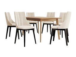 Spisegruppe Racine 139 (Svart + Magic Velvet 2250)