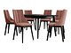 Spisegruppe Racine 139 (Svart + Magic Velvet 2258)