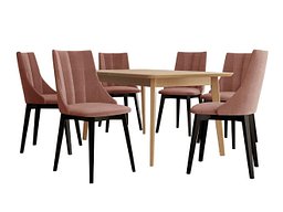 Spisegruppe Racine 139 (Svart + Magic Velvet 2258)
