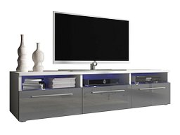 TV-benk Uva I (Hvit + Blank grå)