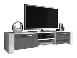 TV-benk Uva II (Hvit + Blank grå)