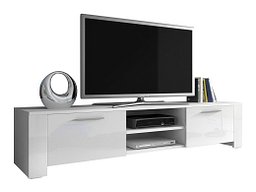 TV-benk Uva II (Hvit + Høyglans hvit)