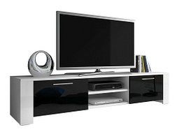 TV-benk Uva II (Hvit + Svart høyglans)