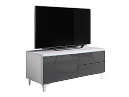 TV-benk Uva III (Hvit + Blank grå)