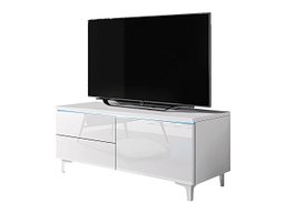 TV-benk Uva IV (Hvit + Høyglans hvit)