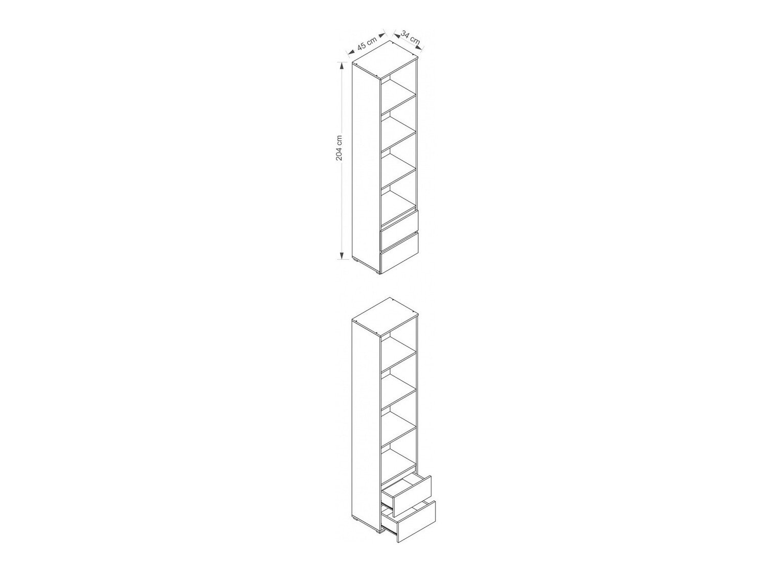 Bokhylle Cirdora 100 (Hvit)