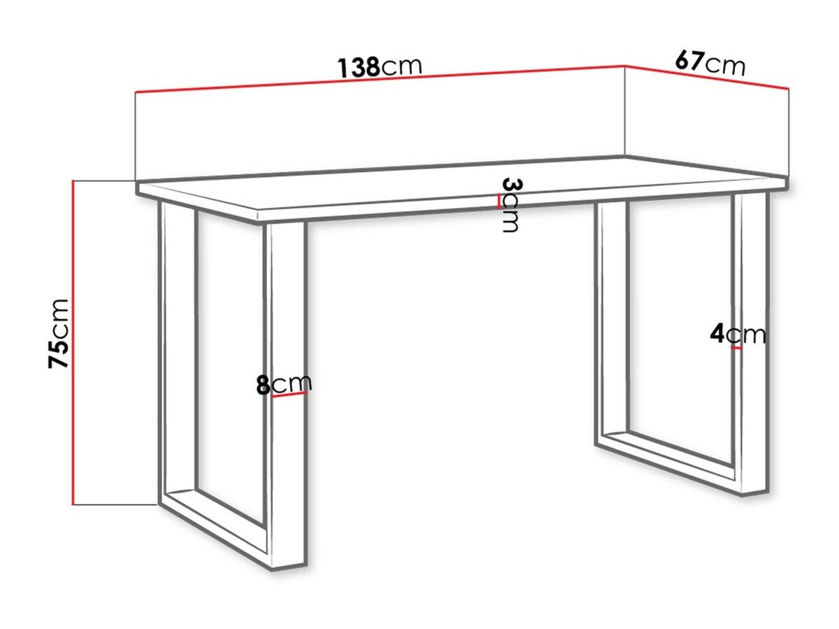 Bord Tucson 136 (Hvit + Svart)