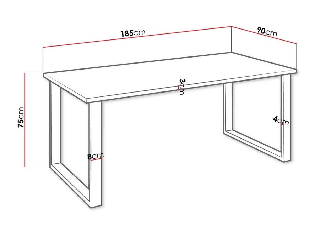 Bord Tucson 139 (Lancelot eik + Svart)