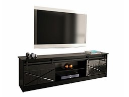 TV-benk Charlotte 156 (Svart + Svart høyglans)