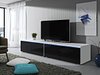 TV-benk Hortus (Hvit + Svart høyglans)