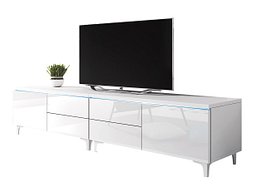 TV-benk Hortus I (Hvit + Høyglans hvit)
