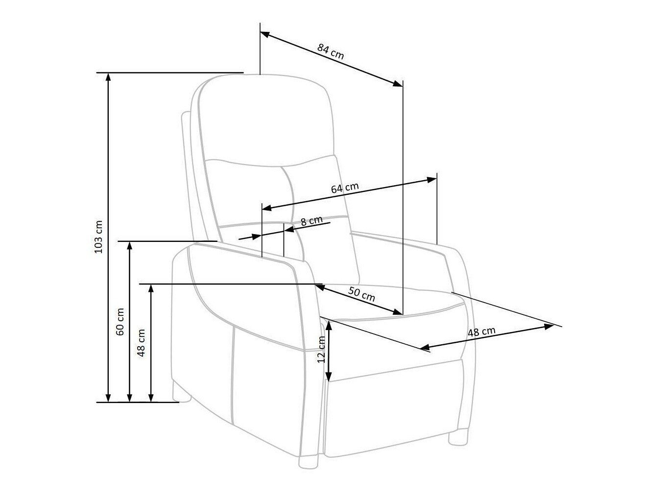 Reclinerlenestol Houston 992 (Bluvel 14)