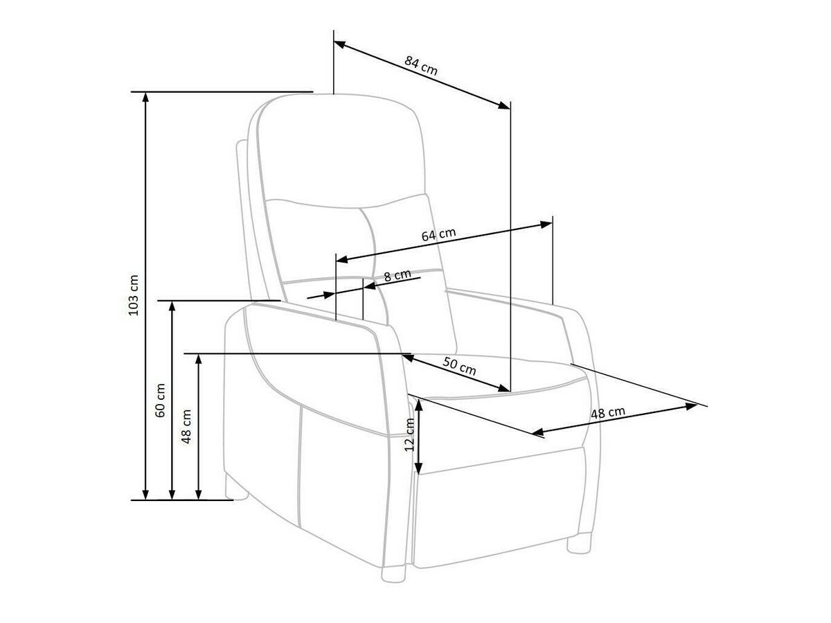 Reclinerlenestol Houston 992 (Bluvel 68)