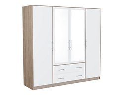Garderobeskap Cavmero 101 (Sonoma eik + Hvit)