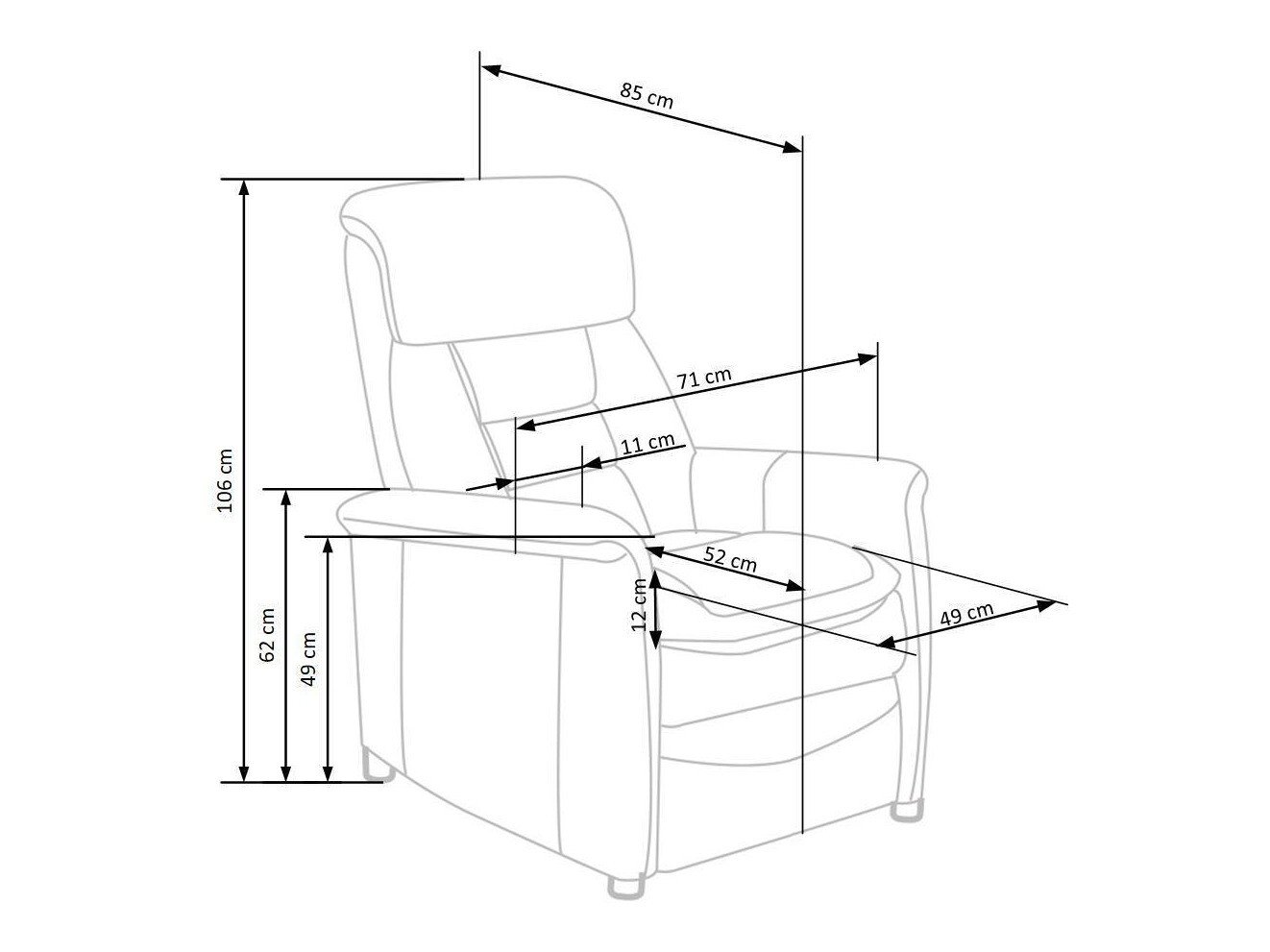 Reclinerlenestol Houston 1030 (Beige)