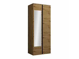 Garderobeskap Pinis I (Artisan eik + Svart)