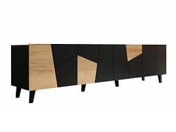 TV-benk Charlotte 181 (Svart + Craft eik)