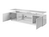 TV-benk Figura (Hvit + Høyglans hvit)