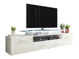TV-benk Charlotte 117 (Hvit + Høyglans hvit)